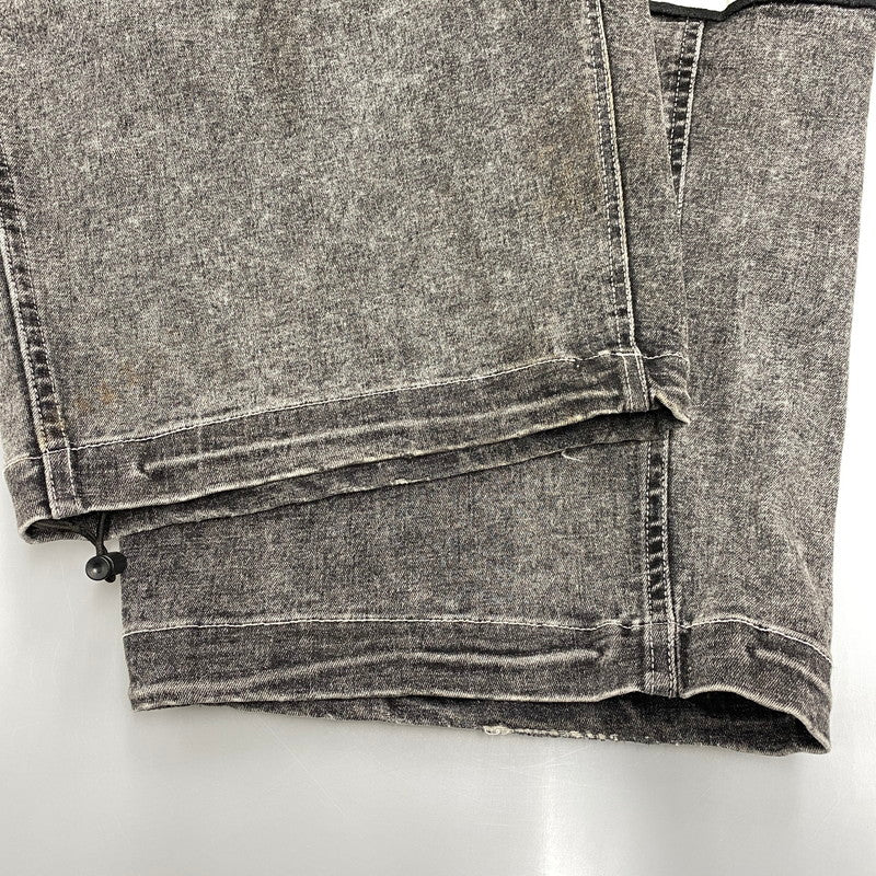 【中古品】【メンズ】 BLANKY JET ブランキージェット BIG LEATHER WAPPEN DENIM PANTS ビッグ レザー ワッペン デニムパンツ ジーンズ ボトムス 153-251207-as-09-izu サイズ：2 カラー：ブラック系 万代Net店