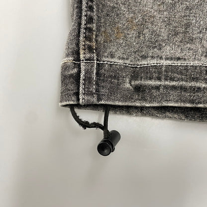 【中古品】【メンズ】 BLANKY JET ブランキージェット BIG LEATHER WAPPEN DENIM PANTS ビッグ レザー ワッペン デニムパンツ ジーンズ ボトムス 153-251207-as-09-izu サイズ：2 カラー：ブラック系 万代Net店