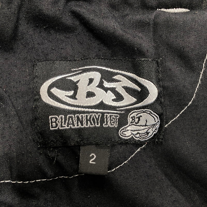 【中古品】【メンズ】 BLANKY JET ブランキージェット BIG LEATHER WAPPEN DENIM PANTS ビッグ レザー ワッペン デニムパンツ ジーンズ ボトムス 153-251207-as-09-izu サイズ：2 カラー：ブラック系 万代Net店