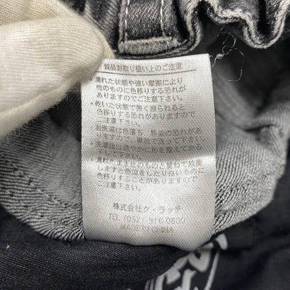 【中古品】【メンズ】 BLANKY JET ブランキージェット BIG LEATHER WAPPEN DENIM PANTS ビッグ レザー ワッペン デニムパンツ ジーンズ ボトムス 153-251207-as-09-izu サイズ：2 カラー：ブラック系 万代Net店