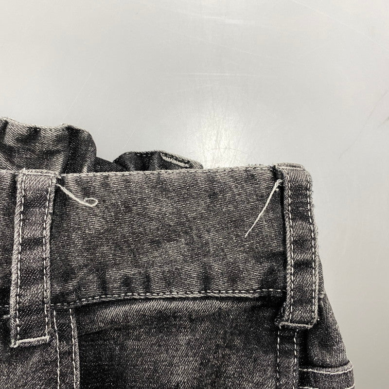 【中古品】【メンズ】 BLANKY JET ブランキージェット BIG LEATHER WAPPEN DENIM PANTS ビッグ レザー ワッペン デニムパンツ ジーンズ ボトムス 153-251207-as-09-izu サイズ：2 カラー：ブラック系 万代Net店