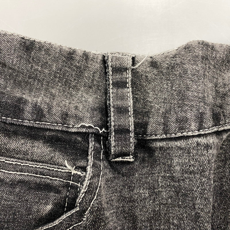 【中古品】【メンズ】 BLANKY JET ブランキージェット BIG LEATHER WAPPEN DENIM PANTS ビッグ レザー ワッペン デニムパンツ ジーンズ ボトムス 153-251207-as-09-izu サイズ：2 カラー：ブラック系 万代Net店