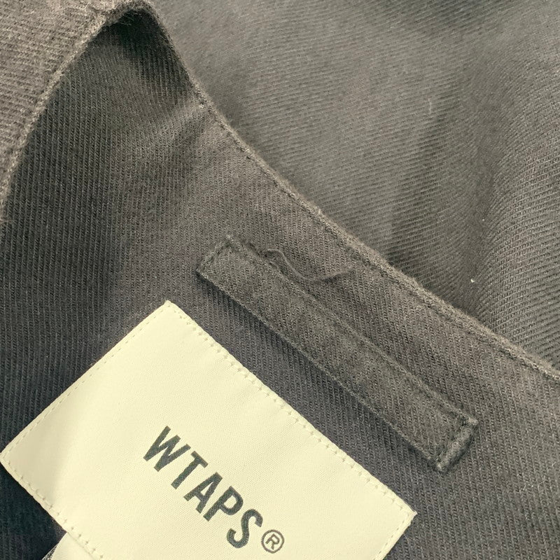 【中古品】【メンズ】 WTAPS ダブルタップス 222TQDT-SHM05 22AW LEAGUE リーグ 02 LS ロングスリーブ COTTON TWILL コットン ツイル トップス 長袖 142-251128-ya-07-izu サイズ：01 カラー：BLACK 万代Net店