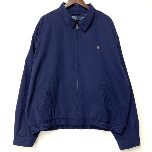 【中古品】【メンズ】 Polo by Ralph Lauren ポロバイラルフローレン 90S CHECK LINER SWING TOP チェック ライナー スウィング トップ アウター 146-251125-cs-18-izu サイズ：XXL カラー：ネイビー 万代Net店