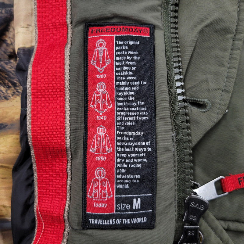 【中古品】【メンズ】 FREEDOMDAY フリーダムデイ IFRM2060Q-600-RDP DOWN JACKET ダウン ジャケット アウター 147-251203-cs-15-izu サイズ：M カラー：カーキ 万代Net店