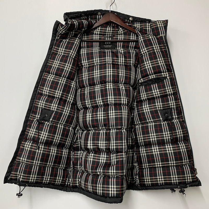 【中古品】【メンズ】 BURBERRY BLACK LABEL バーバリーブラックレーベル BMP02-728-09 ノバチェックライナー HOODED DOWN JACKET フーデッド ダウン ジャケット アウター 141-251125-cs-22-izu サイズ：M カラー：ブラック 万代Net店