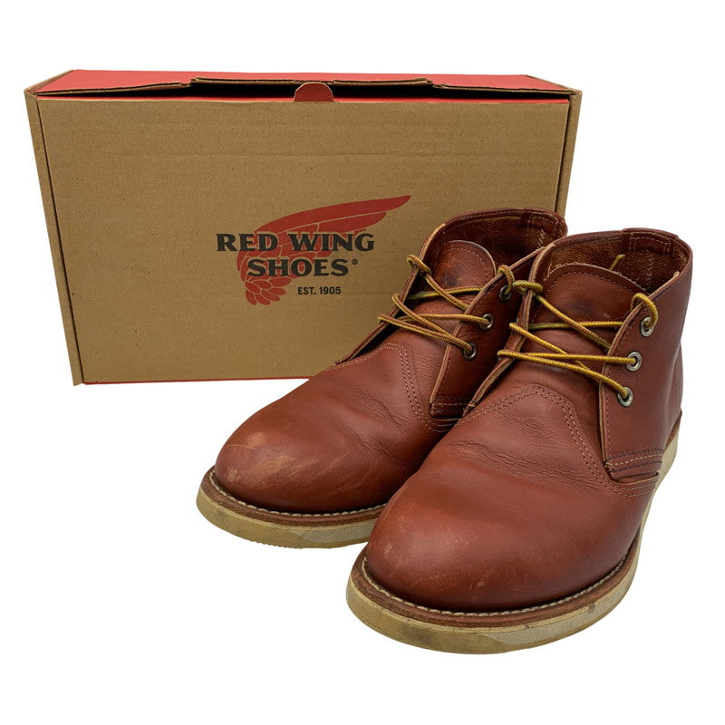 【中古品】【メンズ】 RED WING レッドウィング CLASSIC CHUKKA 3139 クラシック チャッカ USA製 刺繍羽タグ ブーツ シューズ 靴 164-251125-as-29-izu サイズ：26.5cm カラー：レッドブラウン 万代Net店