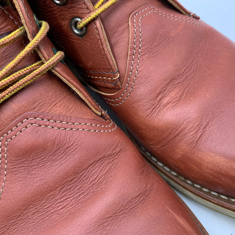 【中古品】【メンズ】 RED WING レッドウィング CLASSIC CHUKKA 3139 クラシック チャッカ USA製 刺繍羽タグ ブーツ シューズ 靴 164-251125-as-29-izu サイズ：26.5cm カラー：レッドブラウン 万代Net店