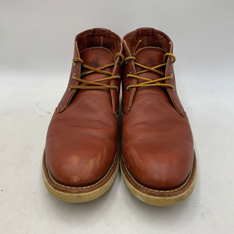 【中古品】【メンズ】 RED WING レッドウィング CLASSIC CHUKKA 3139 クラシック チャッカ USA製 刺繍羽タグ ブーツ シューズ 靴 164-251125-as-29-izu サイズ：26.5cm カラー：レッドブラウン 万代Net店