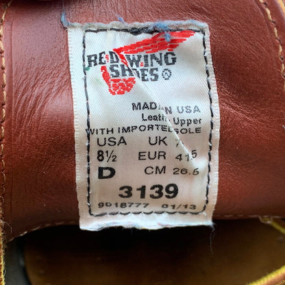 【中古品】【メンズ】 RED WING レッドウィング CLASSIC CHUKKA 3139 クラシック チャッカ USA製 刺繍羽タグ ブーツ シューズ 靴 164-251125-as-29-izu サイズ：26.5cm カラー：レッドブラウン 万代Net店