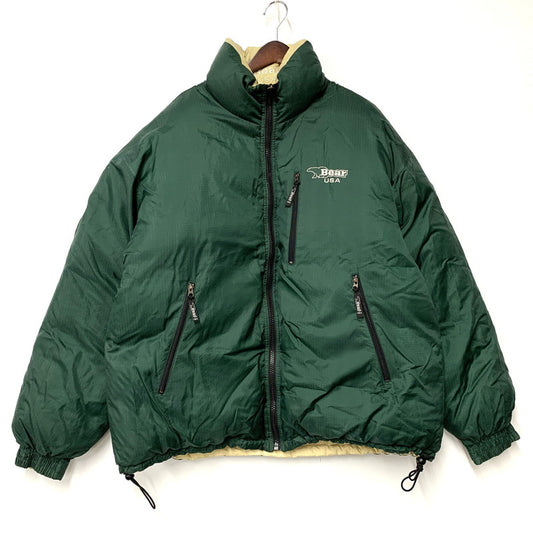 【現状渡し品】【メンズ】 BEAR USA ベアーユーエスエー REVERSIBLE DOWN JACKET リバーシブル ダウンジャケット アウター 146-251207-as-15-izu サイズ：XL カラー：グリーン/ベージュ 万代Net店