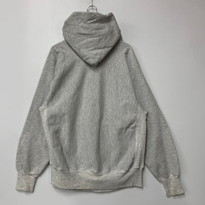 【現状渡し品】【メンズ】 Champion チャンピオン OHIO STATE REVERSE WEAVE HOODED SWEATSHIRT リバースウィーブ フーデッド スウェットシャツ 刺繍羽タグ メキシコ製 パーカー 長袖 トップス 146-251125-as-05-izu サイズ：XL カラー：グレー 万代Net店