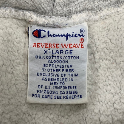 【現状渡し品】【メンズ】 Champion チャンピオン OHIO STATE REVERSE WEAVE HOODED SWEATSHIRT リバースウィーブ フーデッド スウェットシャツ 刺繍羽タグ メキシコ製 パーカー 長袖 トップス 146-251125-as-05-izu サイズ：XL カラー：グレー 万代Net店