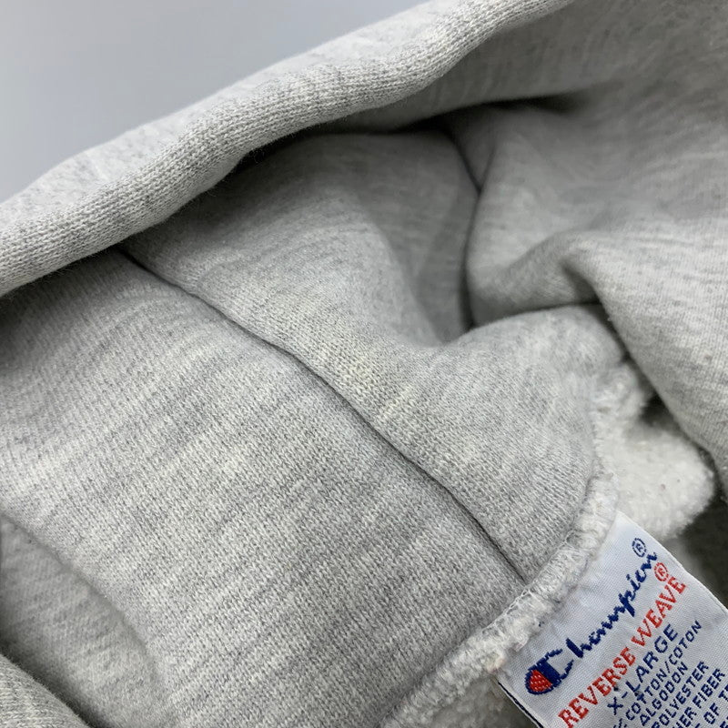 【現状渡し品】【メンズ】 Champion チャンピオン OHIO STATE REVERSE WEAVE HOODED SWEATSHIRT リバースウィーブ フーデッド スウェットシャツ 刺繍羽タグ メキシコ製 パーカー 長袖 トップス 146-251125-as-05-izu サイズ：XL カラー：グレー 万代Net店