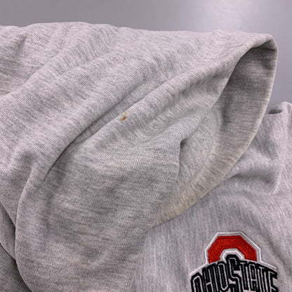 【現状渡し品】【メンズ】 Champion チャンピオン OHIO STATE REVERSE WEAVE HOODED SWEATSHIRT リバースウィーブ フーデッド スウェットシャツ 刺繍羽タグ メキシコ製 パーカー 長袖 トップス 146-251125-as-05-izu サイズ：XL カラー：グレー 万代Net店