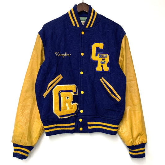 【中古品】【メンズ】 THE STANDARD PENNANT スタンダードペナント 70-80S CR WOOL×LEATHER SUTADIUM JACKET ウール×レザー スタジアム ジャケット アウター 146-251125-cs-19-izu サイズ：不明 カラー：ブルー×イエロー 万代Net店