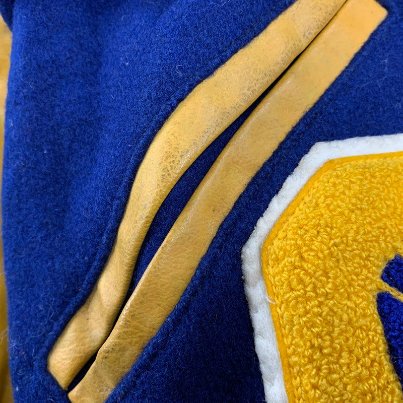 【中古品】【メンズ】 THE STANDARD PENNANT スタンダードペナント 70-80S CR WOOL×LEATHER SUTADIUM JACKET ウール×レザー スタジアム ジャケット アウター 146-251125-cs-19-izu サイズ：不明 カラー：ブルー×イエロー 万代Net店