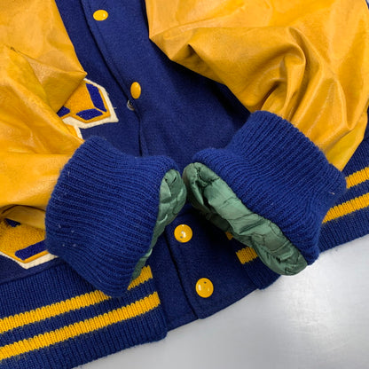 【中古品】【メンズ】 THE STANDARD PENNANT スタンダードペナント 70-80S CR WOOL×LEATHER SUTADIUM JACKET ウール×レザー スタジアム ジャケット アウター 146-251125-cs-19-izu サイズ：不明 カラー：ブルー×イエロー 万代Net店