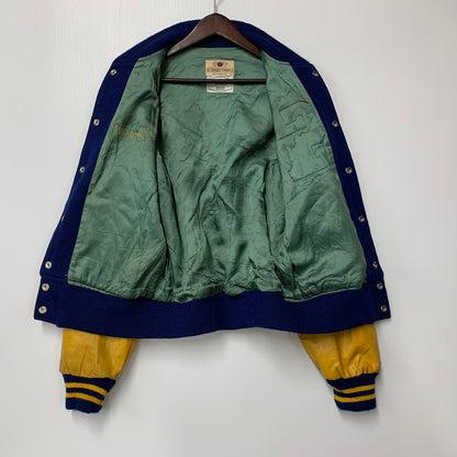 【中古品】【メンズ】 THE STANDARD PENNANT スタンダードペナント 70-80S CR WOOL×LEATHER SUTADIUM JACKET ウール×レザー スタジアム ジャケット アウター 146-251125-cs-19-izu サイズ：不明 カラー：ブルー×イエロー 万代Net店
