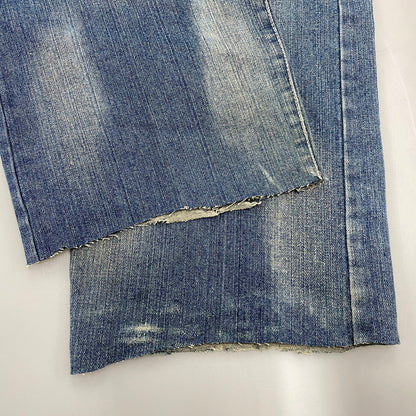 【現状渡し品】【メンズ】 ED HARDY エドハーディ EMBROIDERY WIDE DENIM PANTS エンブロイダリー ワイド デニムパンツ ジーンズ ボトムス 157-251207-as-07-izu サイズ：36 カラー：インディゴ 万代Net店