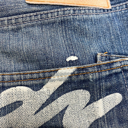 【現状渡し品】【メンズ】 ED HARDY エドハーディ EMBROIDERY WIDE DENIM PANTS エンブロイダリー ワイド デニムパンツ ジーンズ ボトムス 157-251207-as-07-izu サイズ：36 カラー：インディゴ 万代Net店