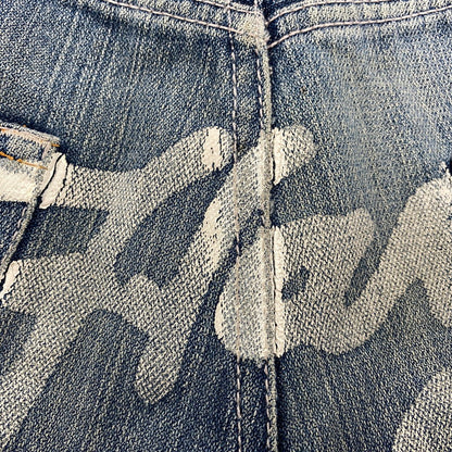 【現状渡し品】【メンズ】 ED HARDY エドハーディ EMBROIDERY WIDE DENIM PANTS エンブロイダリー ワイド デニムパンツ ジーンズ ボトムス 157-251207-as-07-izu サイズ：36 カラー：インディゴ 万代Net店