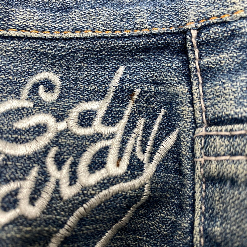 【現状渡し品】【メンズ】 ED HARDY エドハーディ EMBROIDERY WIDE DENIM PANTS エンブロイダリー ワイド デニムパンツ ジーンズ ボトムス 157-251207-as-07-izu サイズ：36 カラー：インディゴ 万代Net店