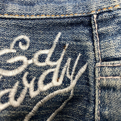 【現状渡し品】【メンズ】 ED HARDY エドハーディ EMBROIDERY WIDE DENIM PANTS エンブロイダリー ワイド デニムパンツ ジーンズ ボトムス 157-251207-as-07-izu サイズ：36 カラー：インディゴ 万代Net店