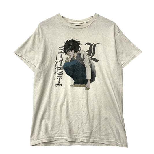 【現状渡し品】【メンズ】 DEATH NOTE デスノート PRINT SS TEE プリント ショートスリーブ Tシャツ エル 半袖 146-251207-as-16-izu サイズ：M カラー：ホワイト 万代Net店