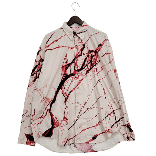 【中古品】【メンズ】 JOHNLAWRENCESULLIVAN ジョンローレンスサリバン 3A002-0224-22 24SS ALL OVER PRINT OVERSIZED SHIRTS オールオーバープリント オーバーサイズド シャツ トップス 長袖 140-251127-ya-10-izu サイズ：46 カラー：ピンク系 万代Net店