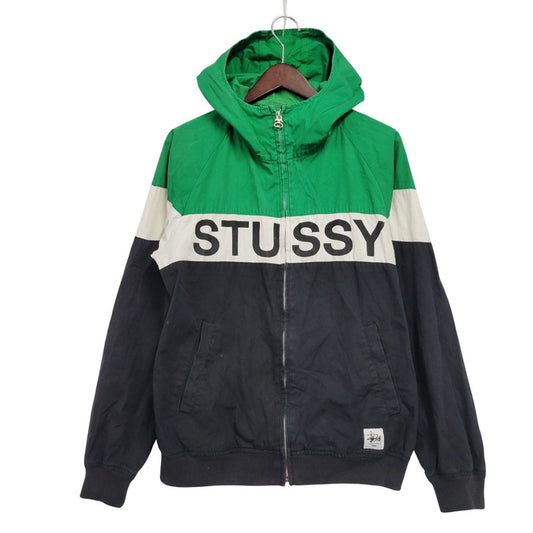 【中古品】【メンズ】 STUSSY ステューシー LOGO HOODED ZIP UP JACKET ロゴ フーデッド ジップ アップ ジャケット アウター 142-251127-ya-11-izu サイズ：M カラー：マルチ 万代Net店