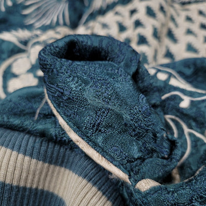 【現状渡し品】【メンズ】 百花繚乱 ヒャッカリョウラン 61523311 鯉×和柄 SOUVENIR JACKET スーベニア ジャケット アウター 145-251127-cs-01-izu サイズ：M カラー：ブルー系×ベージュ 万代Net店