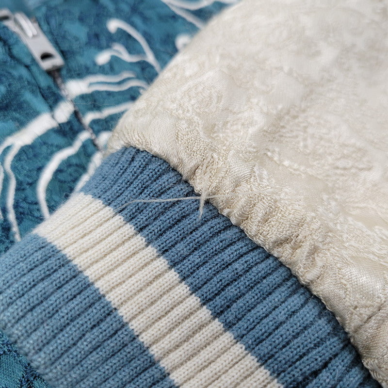 【現状渡し品】【メンズ】 百花繚乱 ヒャッカリョウラン 61523311 鯉×和柄 SOUVENIR JACKET スーベニア ジャケット アウター 145-251127-cs-01-izu サイズ：M カラー：ブルー系×ベージュ 万代Net店