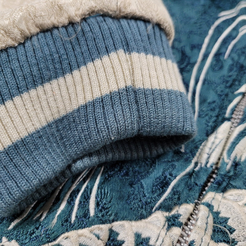 【現状渡し品】【メンズ】 百花繚乱 ヒャッカリョウラン 61523311 鯉×和柄 SOUVENIR JACKET スーベニア ジャケット アウター 145-251127-cs-01-izu サイズ：M カラー：ブルー系×ベージュ 万代Net店