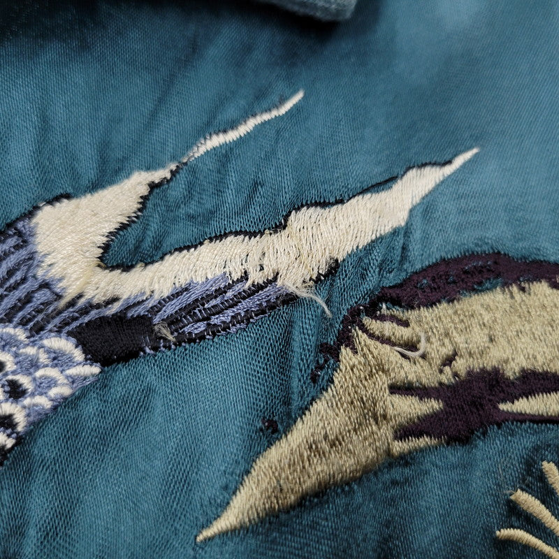 【現状渡し品】【メンズ】 百花繚乱 ヒャッカリョウラン 61523311 鯉×和柄 SOUVENIR JACKET スーベニア ジャケット アウター 145-251127-cs-01-izu サイズ：M カラー：ブルー系×ベージュ 万代Net店