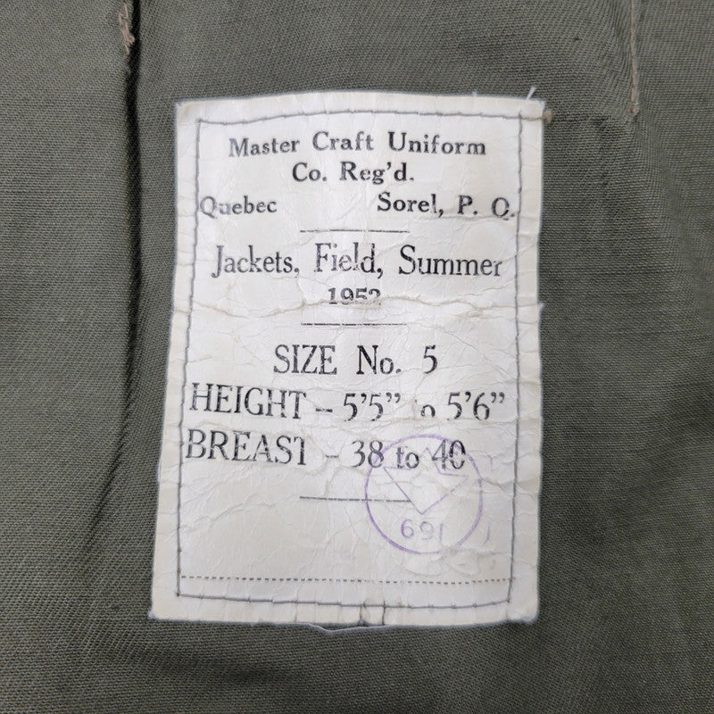 【中古品】【メンズ】 CANADIAN ARMY FORCES カナダ軍 SUMMER FIELD JACKET サマーフィールドジャケット アウター 146-251207-as-20-izu サイズ：5 カラー：オリーブ 万代Net店