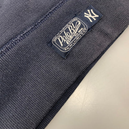 【中古品】【メンズ】 Polo by Ralph Lauren ポロバイラルフローレン × NEW YORK YANKEES ニューヨークヤンキース WAPPEN HOODED SWEAT SHIRT 710810472001 ワッペン フーデッド スウェットシャツ パーカー 147-251204-as-10-izu サイズ：XL カラー：ネイビー 万代Net店
