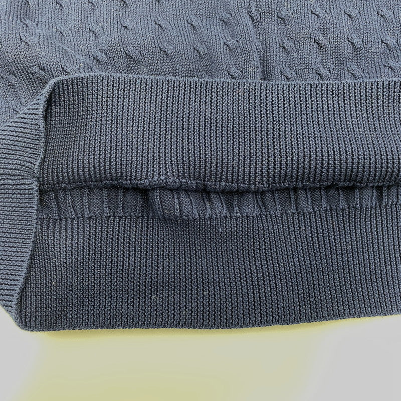 【中古品】【メンズ】 POLO GOLF RALPH LAUREN ポロゴルフラルフローレン CABLE KNIT VEST ケーブルニットベスト トップス 146-251207-as-10-izu サイズ：L カラー：ネイビー 万代Net店