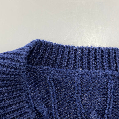 【中古品】【メンズ】 POLO GOLF RALPH LAUREN ポロゴルフラルフローレン CABLE KNIT VEST ケーブルニットベスト トップス 146-251207-as-10-izu サイズ：L カラー：ネイビー 万代Net店