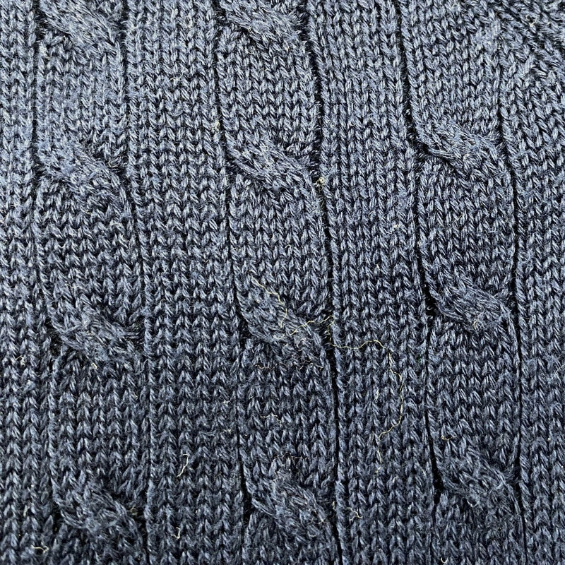 【中古品】【メンズ】 POLO GOLF RALPH LAUREN ポロゴルフラルフローレン CABLE KNIT VEST ケーブルニットベスト トップス 146-251207-as-10-izu サイズ：L カラー：ネイビー 万代Net店