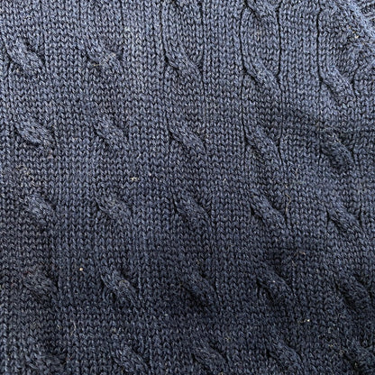 【中古品】【メンズ】 POLO GOLF RALPH LAUREN ポロゴルフラルフローレン CABLE KNIT VEST ケーブルニットベスト トップス 146-251207-as-10-izu サイズ：L カラー：ネイビー 万代Net店