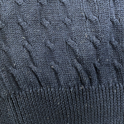 【中古品】【メンズ】 POLO GOLF RALPH LAUREN ポロゴルフラルフローレン CABLE KNIT VEST ケーブルニットベスト トップス 146-251207-as-10-izu サイズ：L カラー：ネイビー 万代Net店