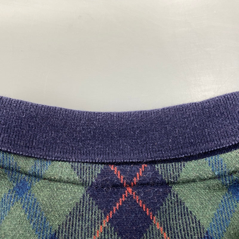 【中古品】【メンズ】 LS POLO SHIRT ロングスリーブ ポロシャツ 長袖 チェック トップス 146-251207-as-11-izu サイズ：L カラー：マルチカラー 万代Net店