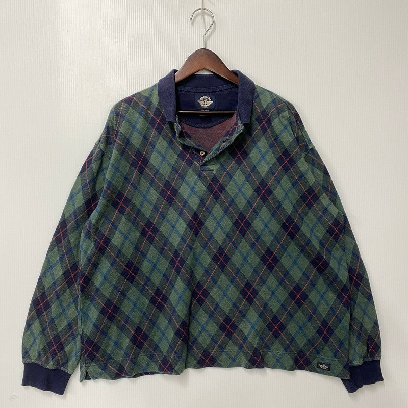 【中古品】【メンズ】 LS POLO SHIRT ロングスリーブ ポロシャツ 長袖 チェック トップス 146-251207-as-11-izu サイズ：L カラー：マルチカラー 万代Net店