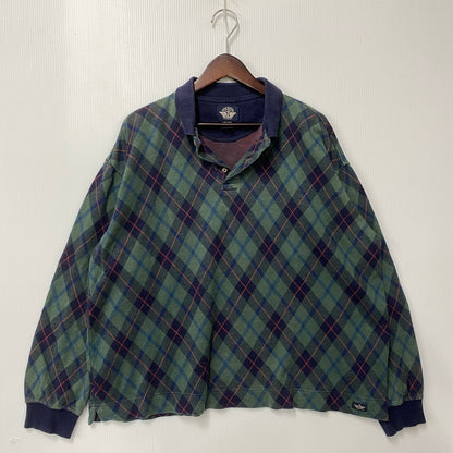 【中古品】【メンズ】 LS POLO SHIRT ロングスリーブ ポロシャツ 長袖 チェック トップス 146-251207-as-11-izu サイズ：L カラー：マルチカラー 万代Net店