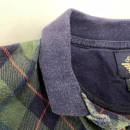 【中古品】【メンズ】 LS POLO SHIRT ロングスリーブ ポロシャツ 長袖 チェック トップス 146-251207-as-11-izu サイズ：L カラー：マルチカラー 万代Net店