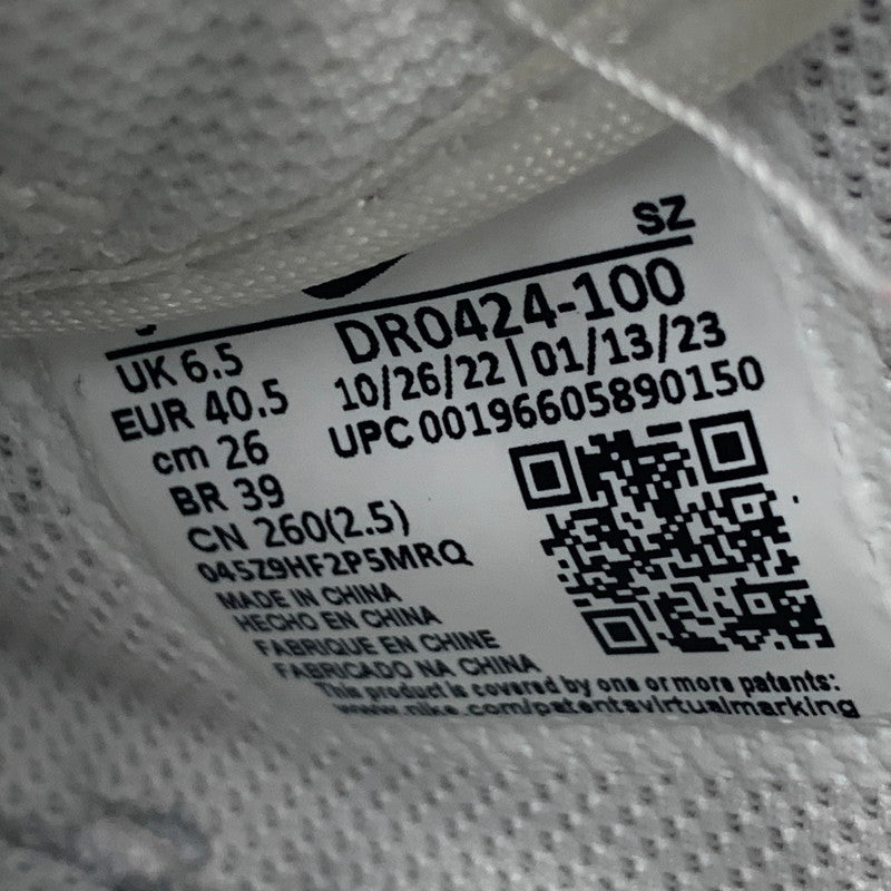 【中古品】【メンズ/レディース】 NIKE ナイキ ×JACQUEMUS ジャックムス DR0424-100 WOMEN'S J FORCE ウィメンズ ジェイ フォース 1 LOW LX ワン ロー エルエックス スニーカー シューズ 靴 160-251128-ya-02-izu サイズ：26cm カラー：WHITE 万代Net店