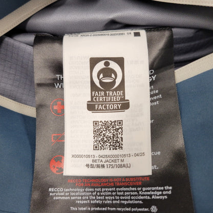 【中古品】【メンズ】 ARC'TERYX アークテリクス BETA JACKET X000010513 ベータ ジャケット アウター 144-251129-as-05-izu サイズ：L カラー：ブラック×ブルー 万代Net店