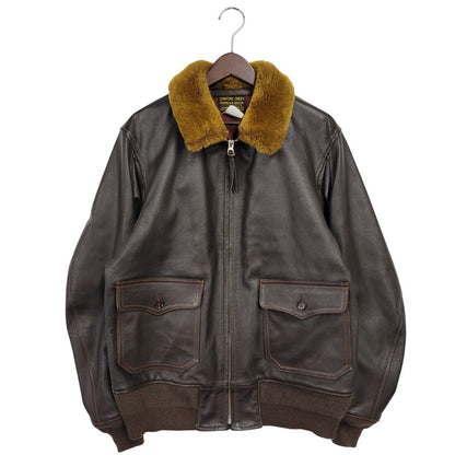 【中古美品】【メンズ】 COLIMBO コリンボ CLIFTON AVIATOR'S LEATHER JACKET クリフトン アビエーター レザー ジャケット アウター 145-251129-as-03-izu サイズ：42 カラー：ブラウン 万代Net店