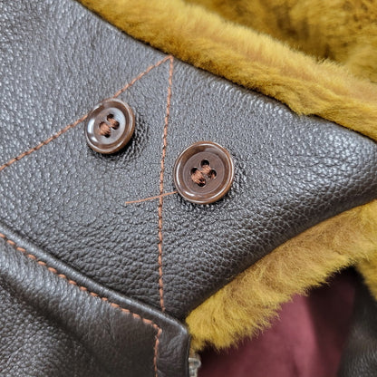 【中古美品】【メンズ】 COLIMBO コリンボ CLIFTON AVIATOR'S LEATHER JACKET クリフトン アビエーター レザー ジャケット アウター 145-251129-as-03-izu サイズ：42 カラー：ブラウン 万代Net店